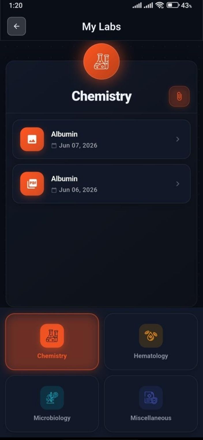 Lumi Wellness Portal medical records — screen 12