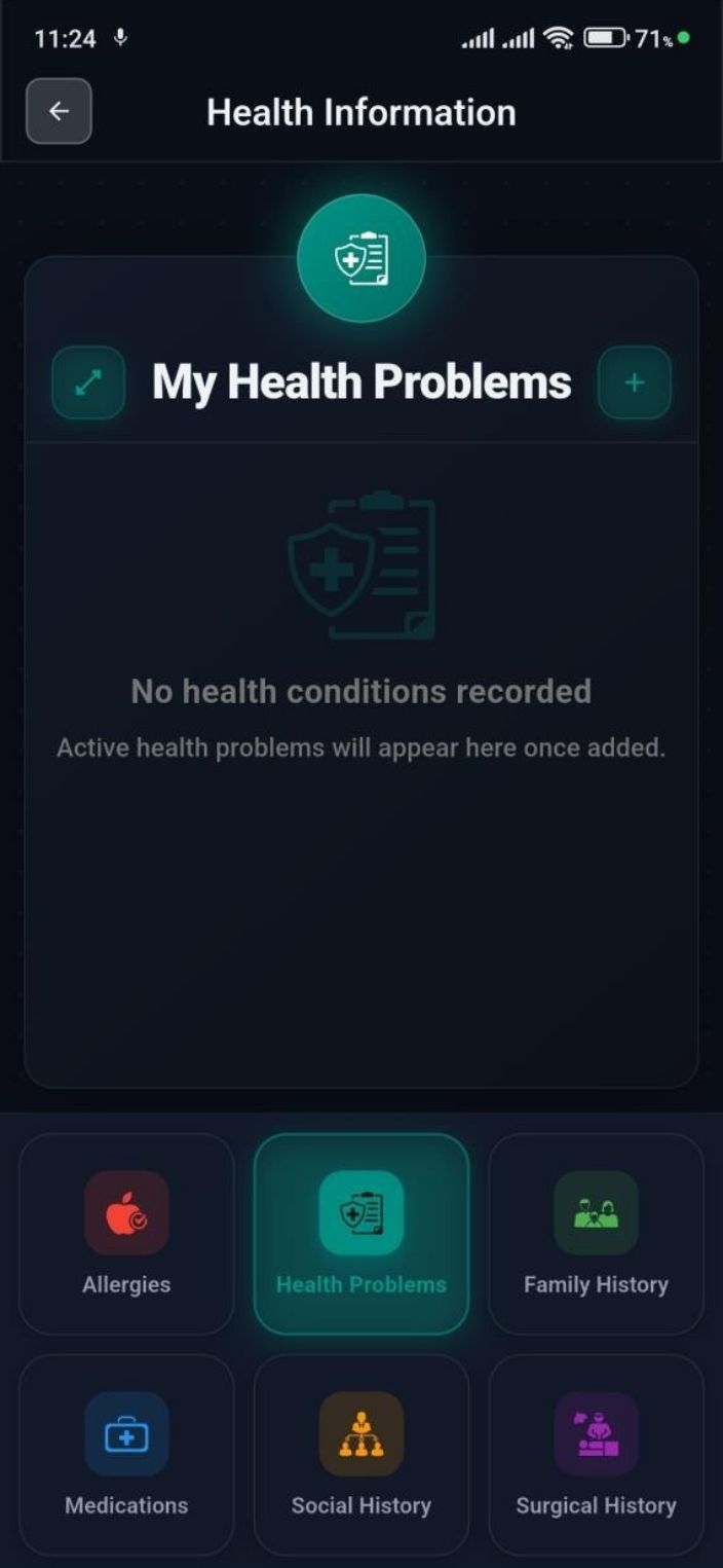 Lumi Wellness Portal medical records — screen 7