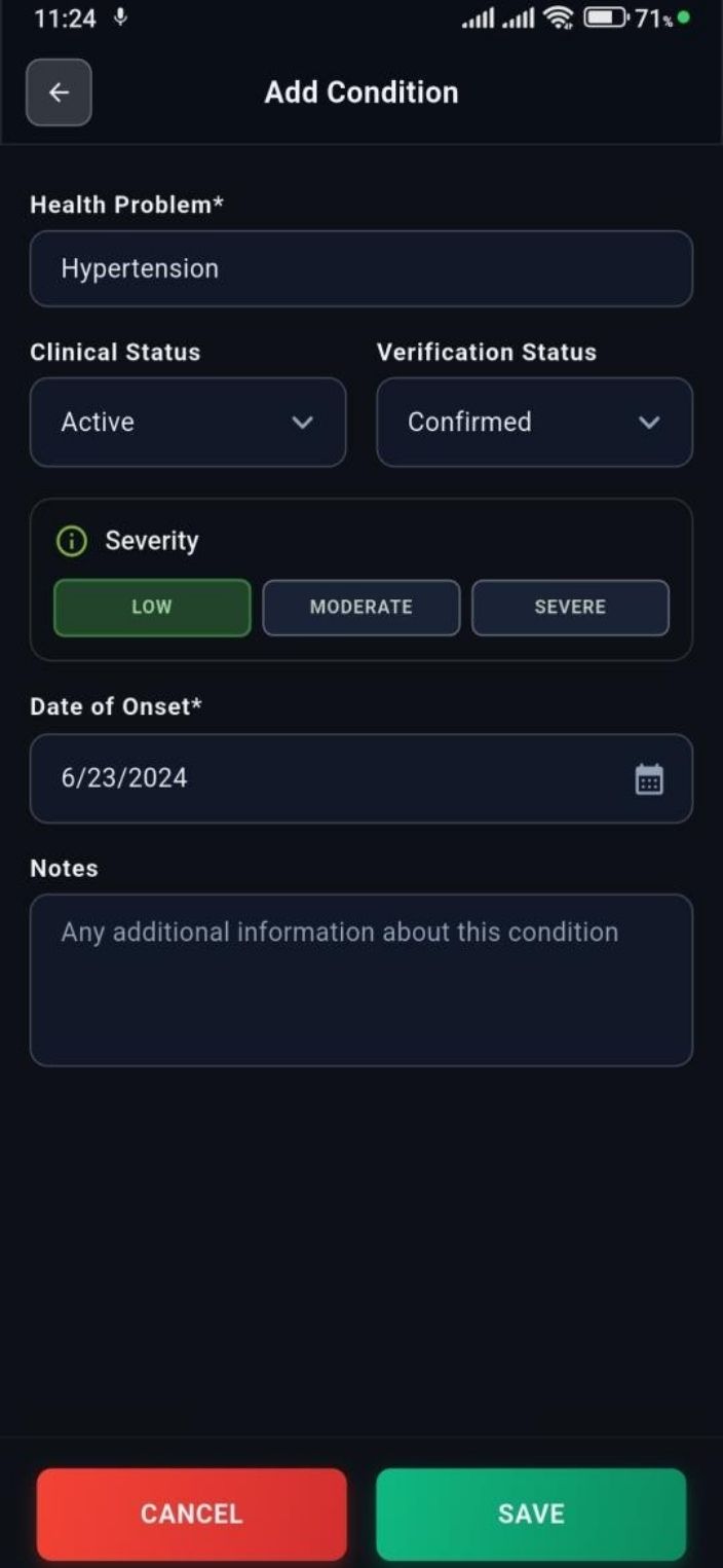 Lumi Wellness Portal medical records — screen 8