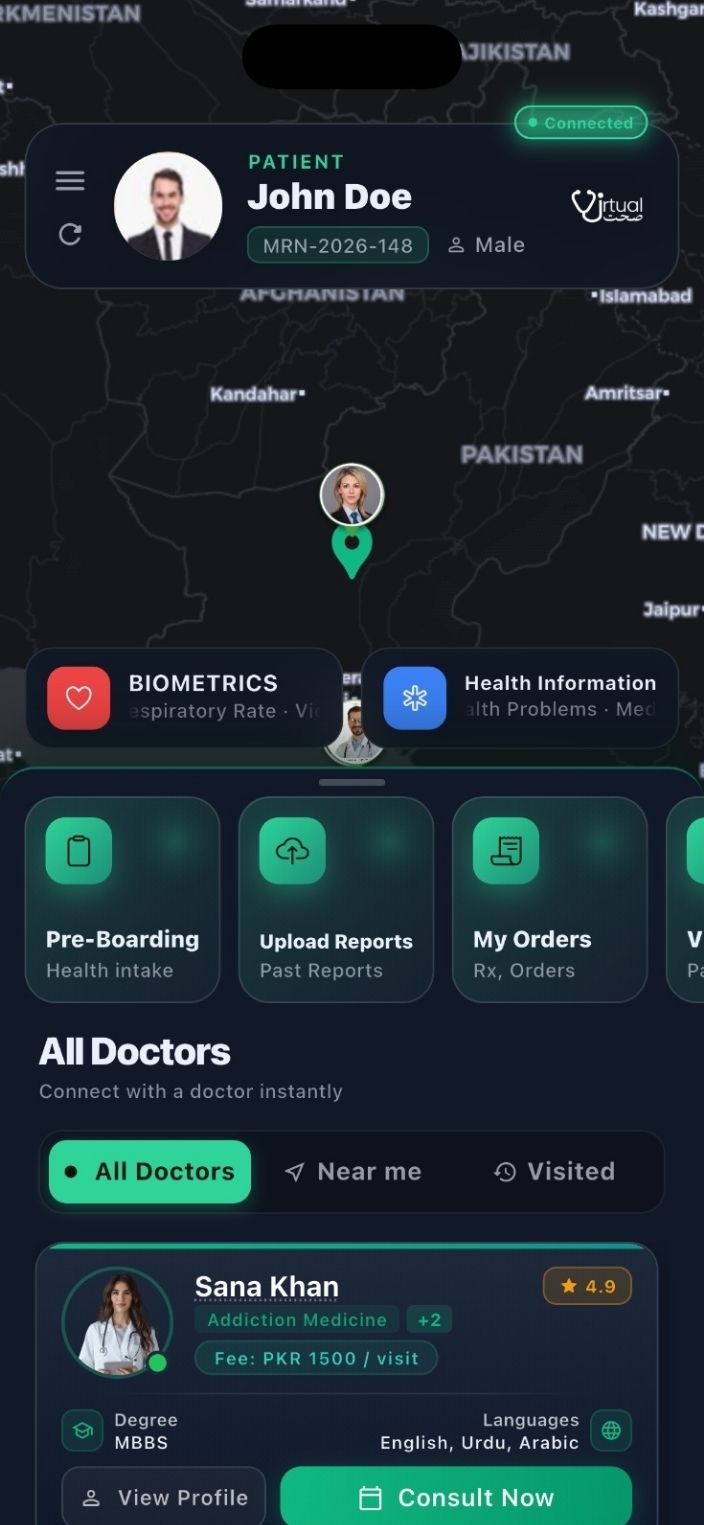Choosing a physician on Virtual Sehat — screen 1